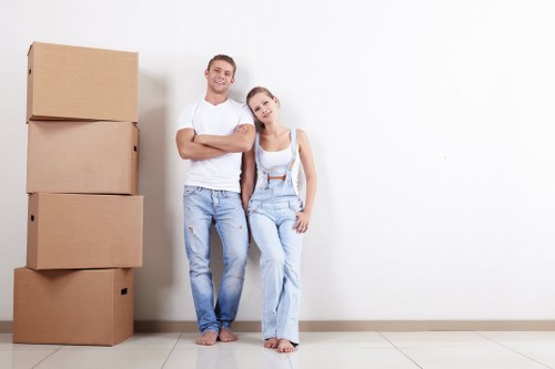 Professional house removals in Orpington with moving boxes and packed furniture