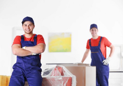 Professional flat removals planning in Orpington with moving boxes and van