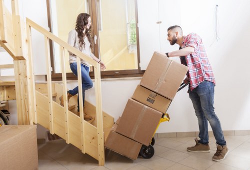Business stock stored securely using mobile self storage in Orpington