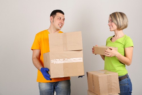 Furniture and household items carefully arranged for storage in Orpington
